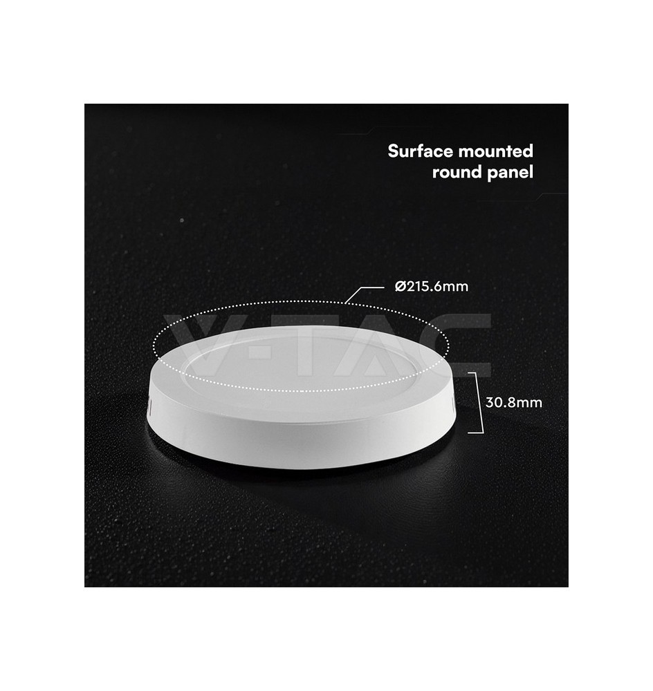 Painel LED V-TAC 18W 3CCT 1980Lm R SURFACE IP20