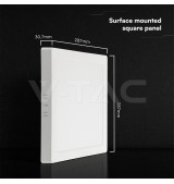 Painel LED V-TAC 24W 3CCT 2640Lm Q SURFACE IP20