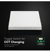 Painel LED V-TAC 24W 3CCT 2640Lm Q SURFACE IP20