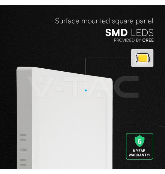 Painel LED V-TAC 24W 3CCT 2640Lm Q SURFACE IP20